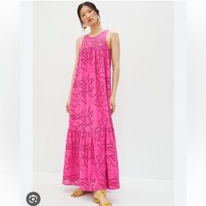 Anthropologie Pink Maxi Dress